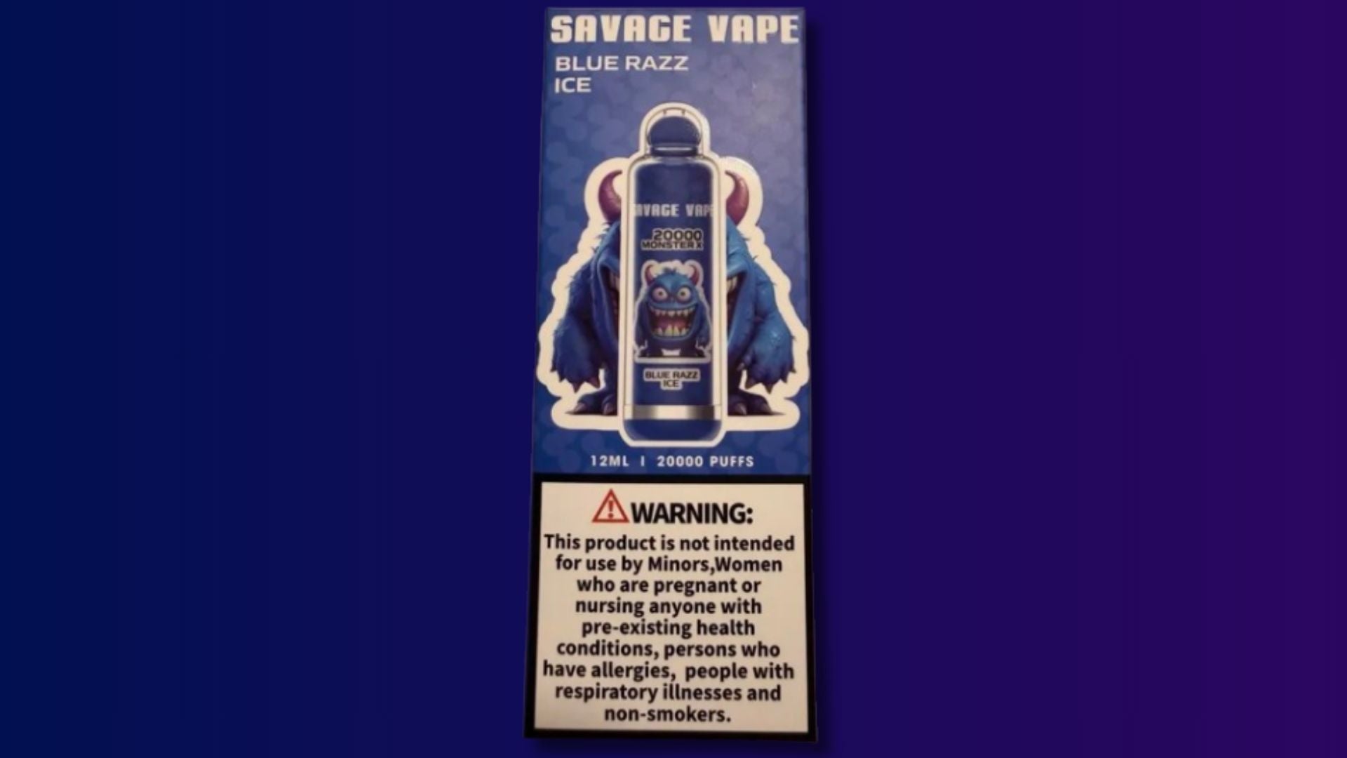 SAVAGE VAPE 20K – BLUE RAZZ ICE (5-PACK)